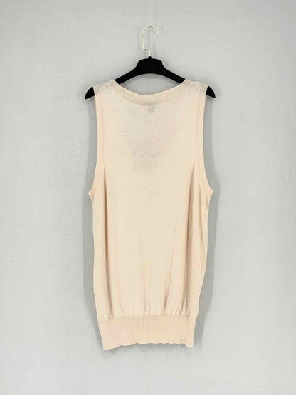 Pre - loved DKNY Beige Knit Size Medium Top at Reems Closet
