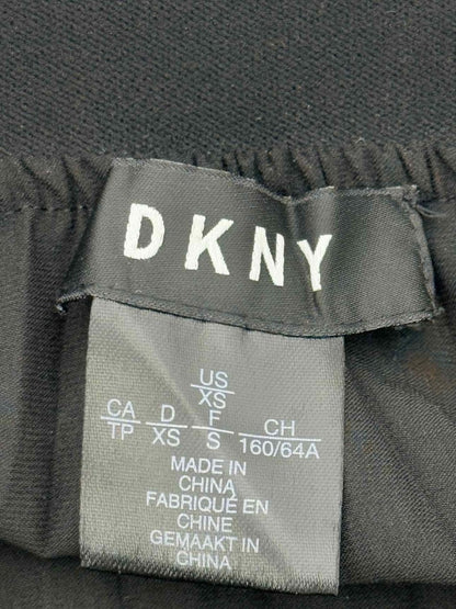 Pre - loved DKNY Metallic Black Size XSmall Knee Length Skirt at Reems Closet