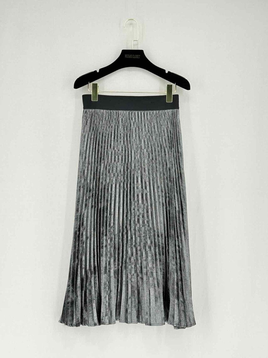 Pre - loved DKNY Metallic Black Size XSmall Knee Length Skirt at Reems Closet