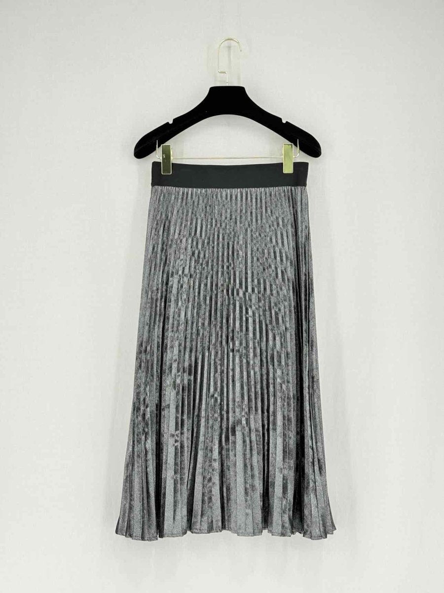 Pre - loved DKNY Metallic Black Size XSmall Knee Length Skirt at Reems Closet