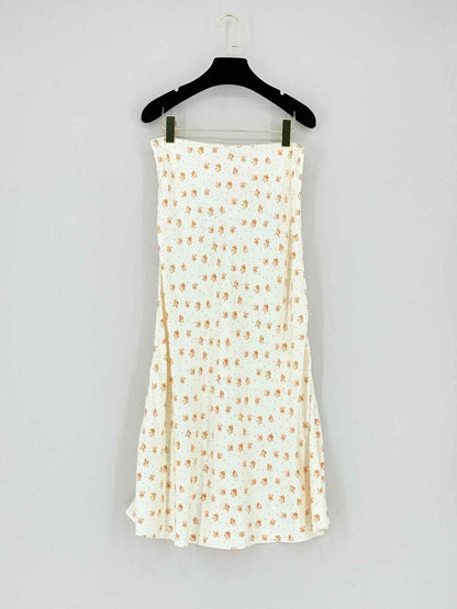 Pre - loved DOEN White Multicolor Size Medium Long Skirt at Reems Closet