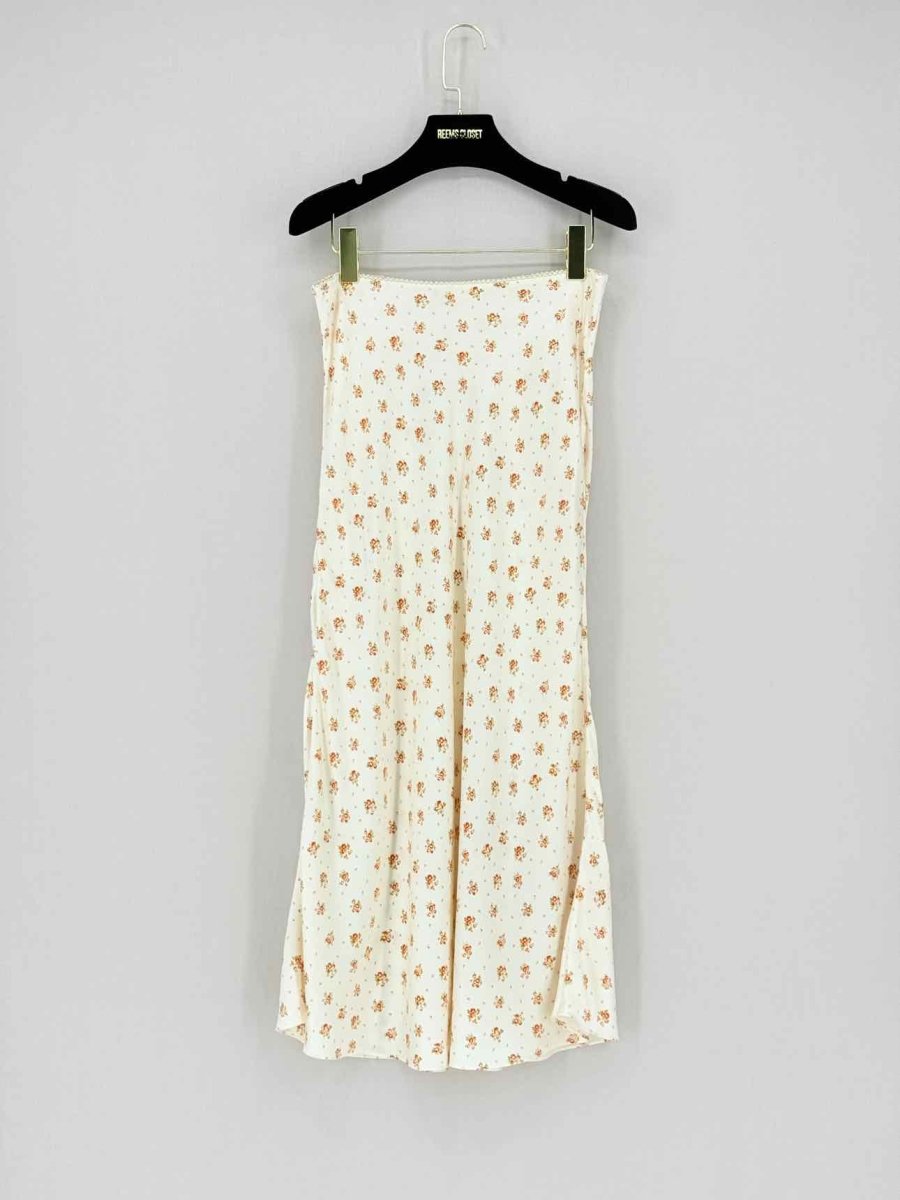 Pre - loved DOEN White Multicolor Size Medium Long Skirt at Reems Closet