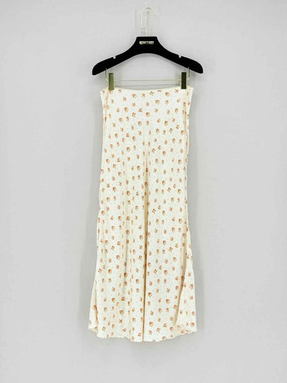 Pre - loved DOEN White Multicolor Size Medium Long Skirt at Reems Closet