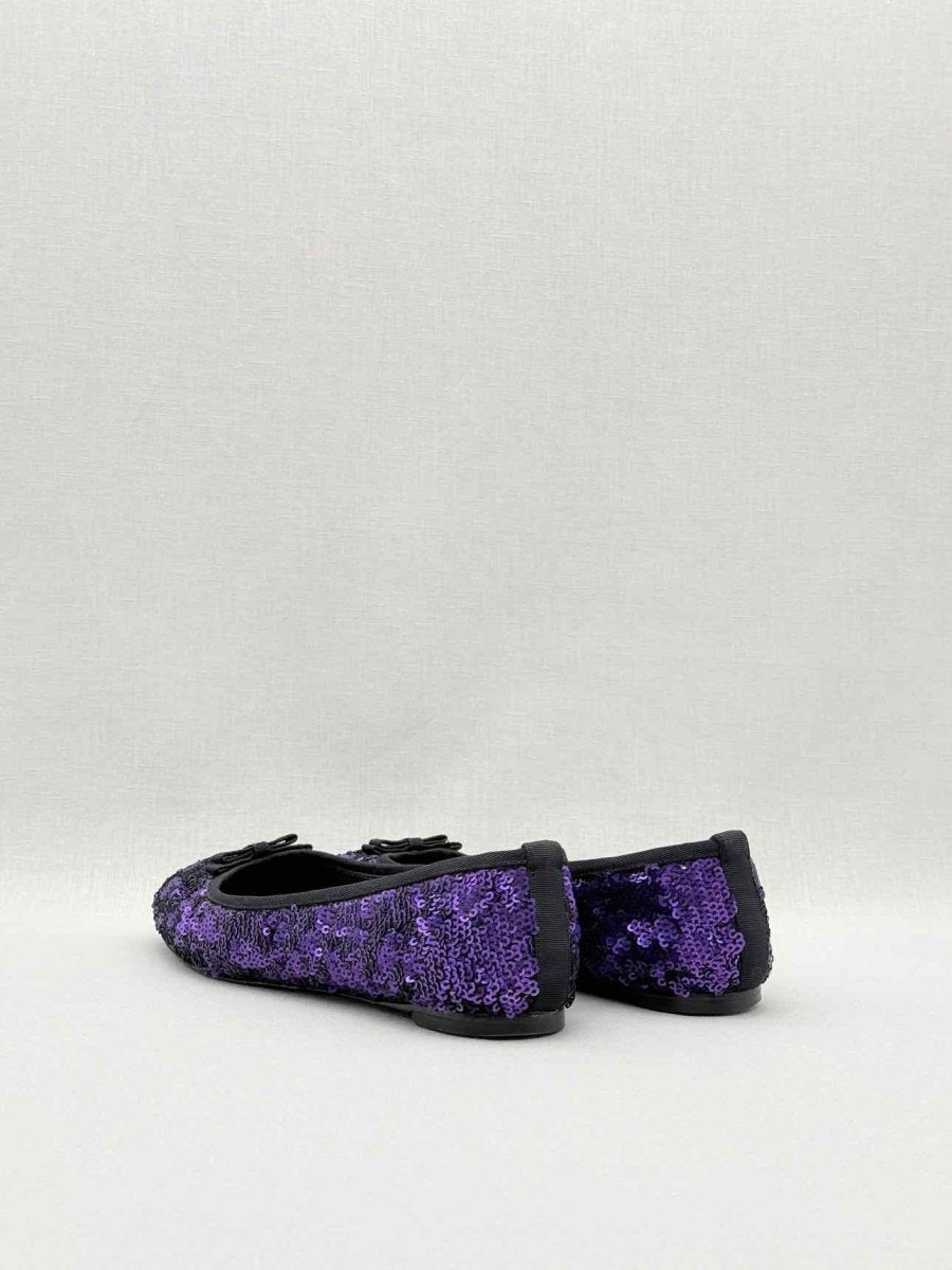 Pre - loved DOLCE & GABBANA Ballet Purple Sequined Size EU 37 Flats at Reems Closet