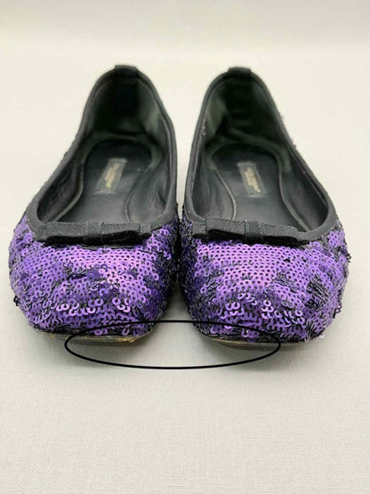 Pre - loved DOLCE & GABBANA Ballet Purple Sequined Size EU 37 Flats at Reems Closet