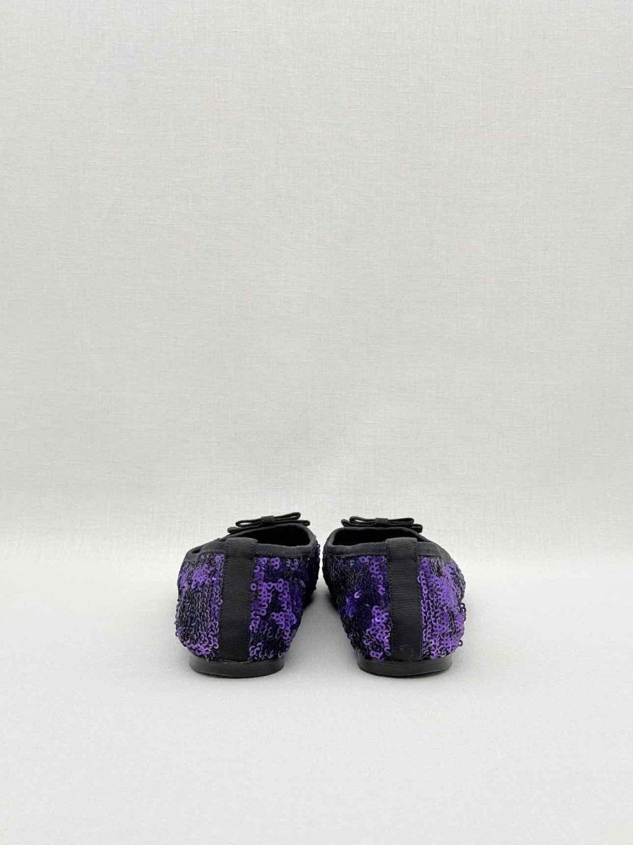 Pre - loved DOLCE & GABBANA Ballet Purple Sequined Size EU 37 Flats at Reems Closet