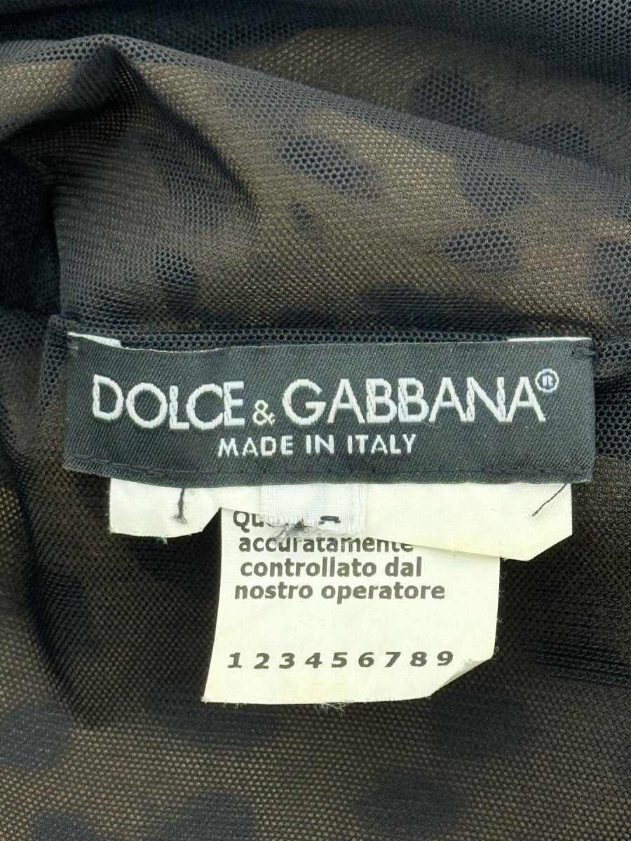 Pre - loved DOLCE & GABBANA Beige & Black Size Medium Blouse at Reems Closet