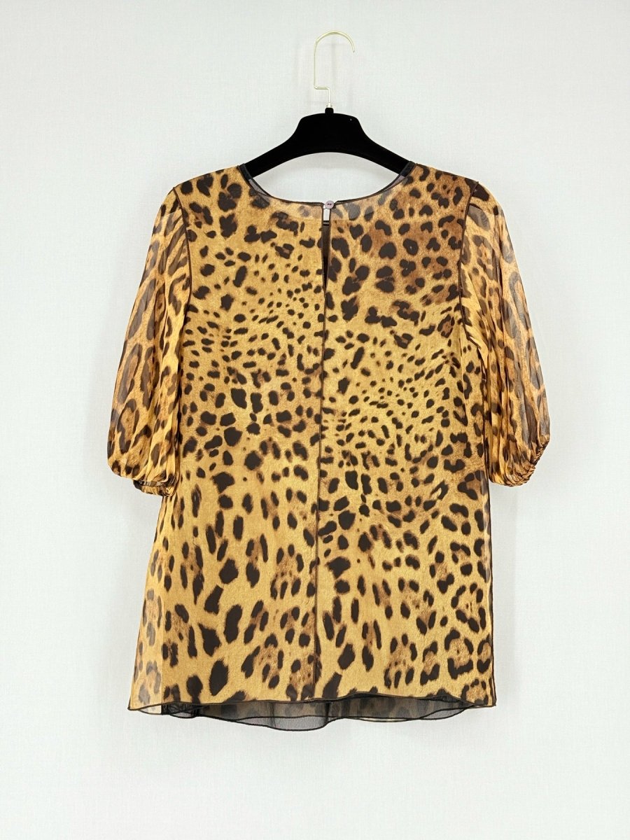 Pre - loved DOLCE & GABBANA Beige & Black Size Medium Blouse at Reems Closet