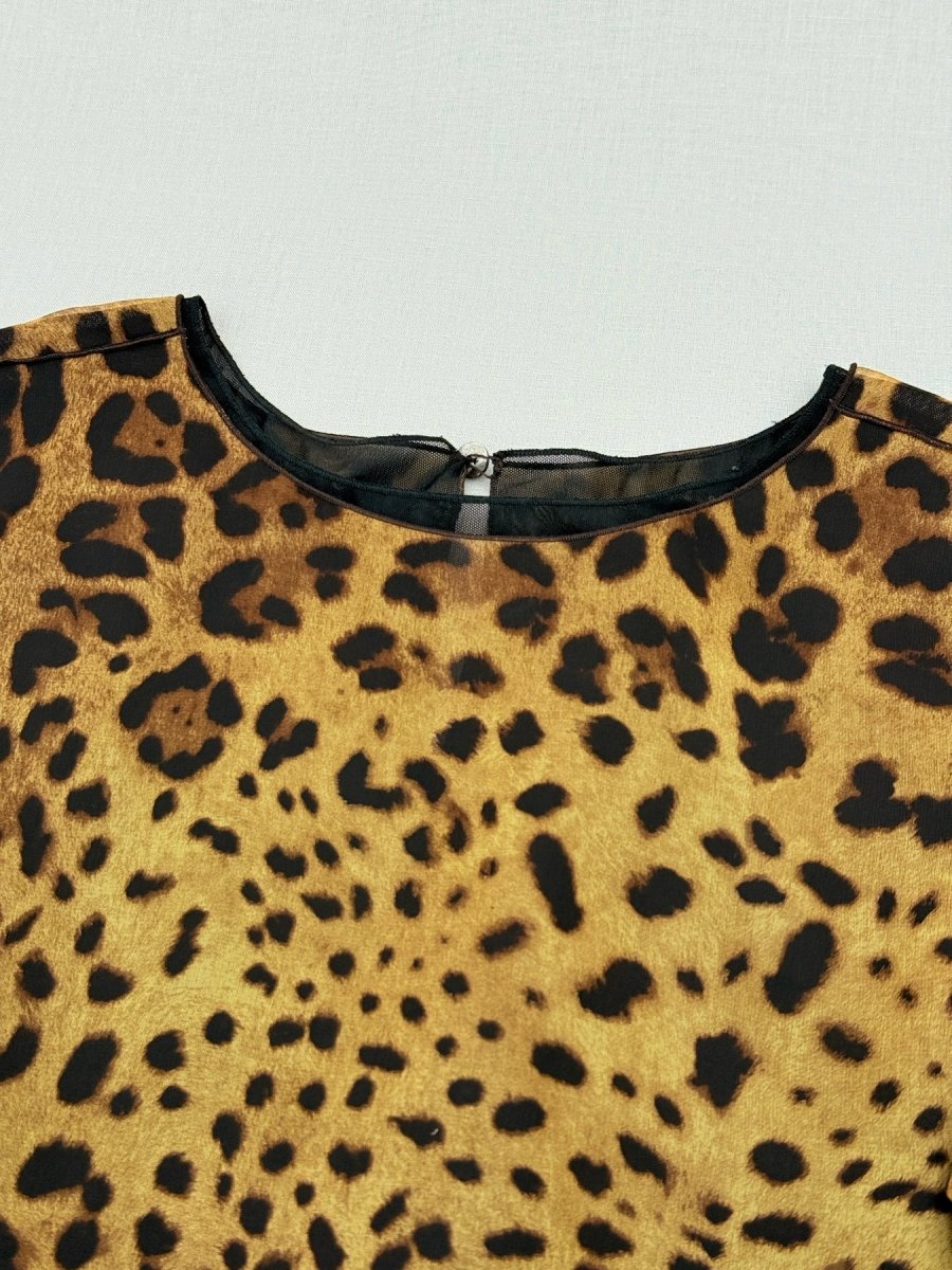 Pre - loved DOLCE & GABBANA Beige & Black Size Medium Blouse at Reems Closet