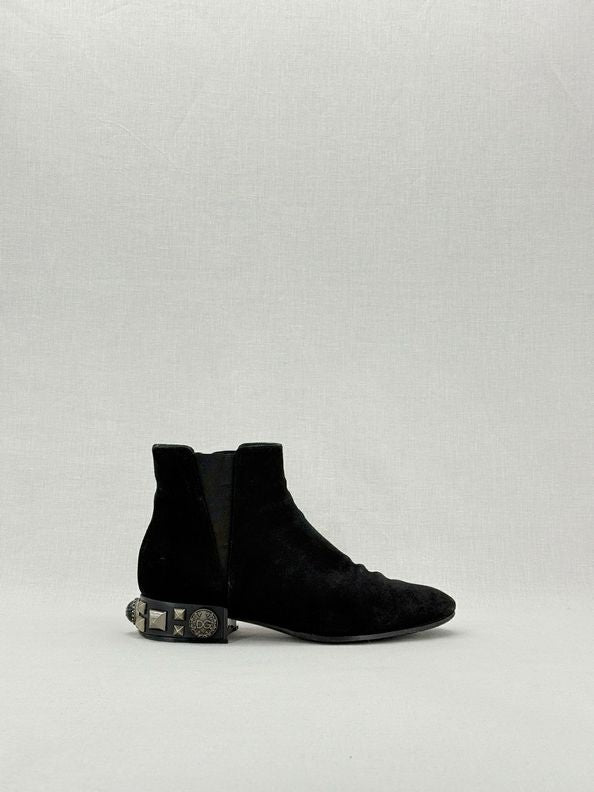 Pre - loved DOLCE & GABBANA Black Ankle Boots 38 at Reems Closet
