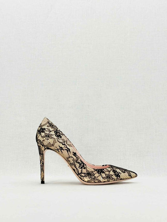 Pre - loved DOLCE & GABBANA Black & Beige Size EU 37.5 Pumps at Reems Closet