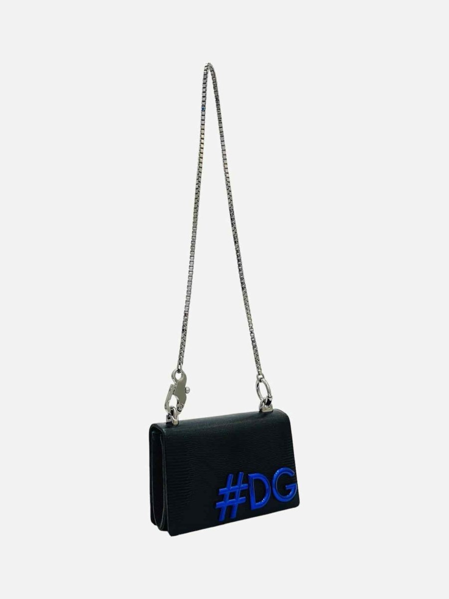 Pre-loved DOLCE & GABBANA Black & Blue Shoulder Bag from Reems Closet