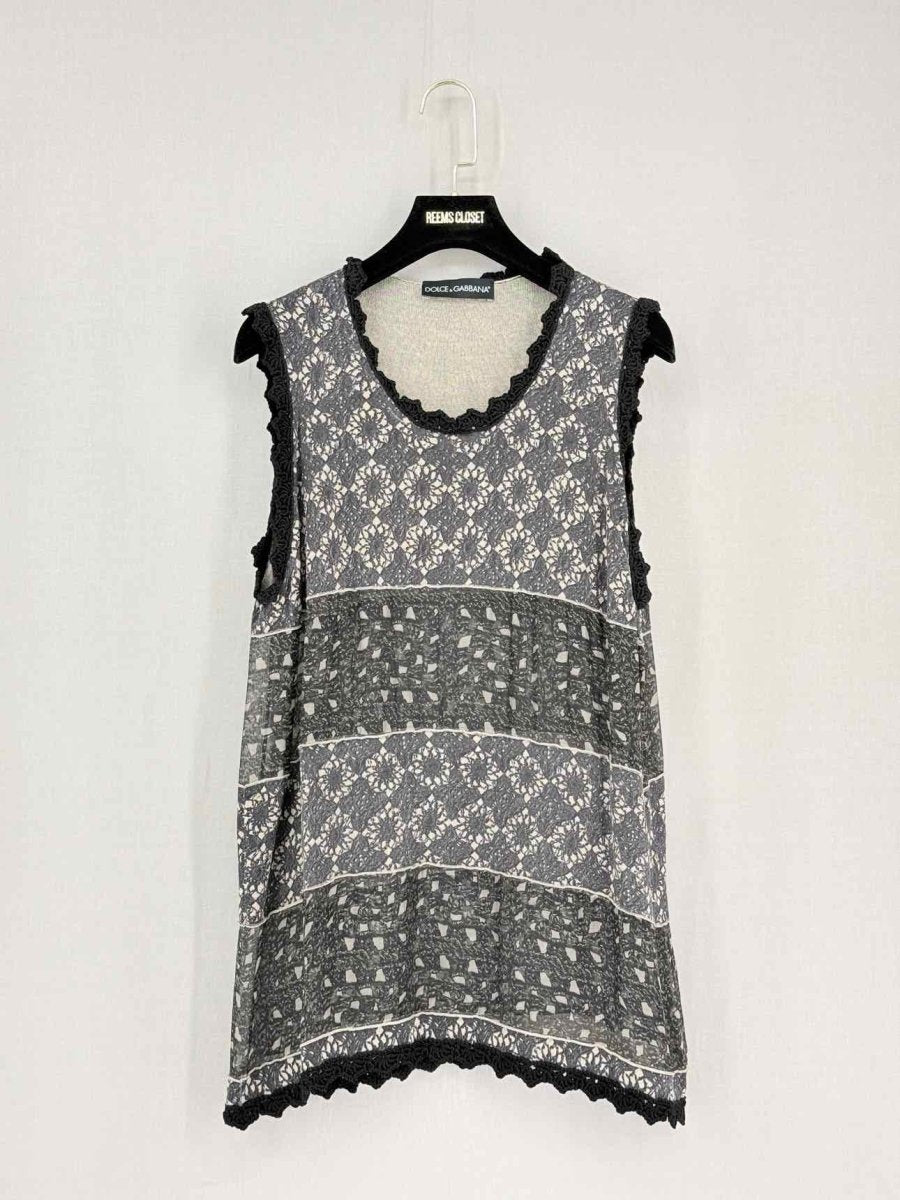 Pre-loved DOLCE & GABBANA Black, Grey & Beige Size US 8/6 Twinset at Reems Closet