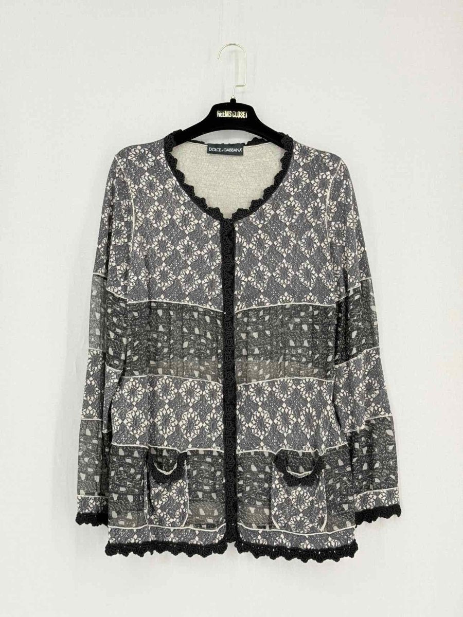 Pre-loved DOLCE & GABBANA Black, Grey & Beige Size US 8/6 Twinset at Reems Closet
