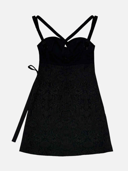 Pre-loved DOLCE & GABBANA Black Jacquard Cocktail Dress from Reems Closet