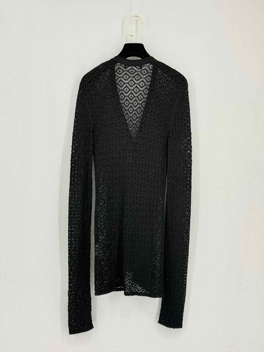 Pre-loved DOLCE & GABBANA Black Jacquard Size US 6 Cardigan at Reems Closet