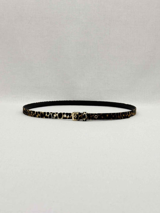 Pre - loved DOLCE & GABBANA Black Multicolor Leopard Belt at Reems Closet