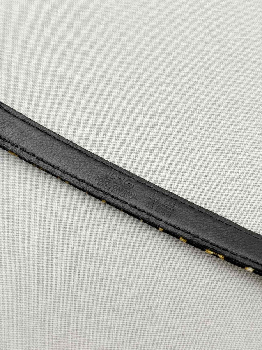 Pre - loved DOLCE & GABBANA Black Multicolor Leopard Belt at Reems Closet