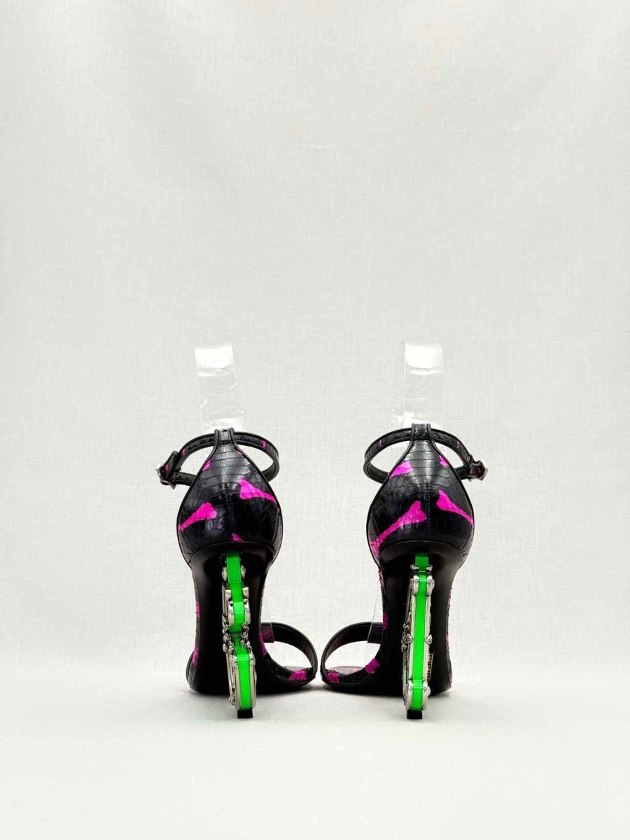 Pre - loved DOLCE & GABBANA Black & Pink Size EU 37 Heeled Sandals at Reems Closet
