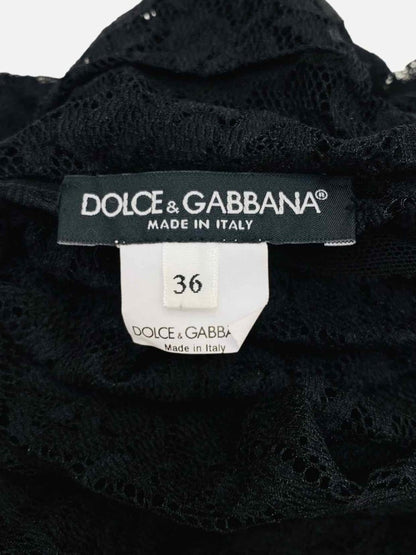 Pre - loved DOLCE & GABBANA Black Ruched Top at Reems Closet