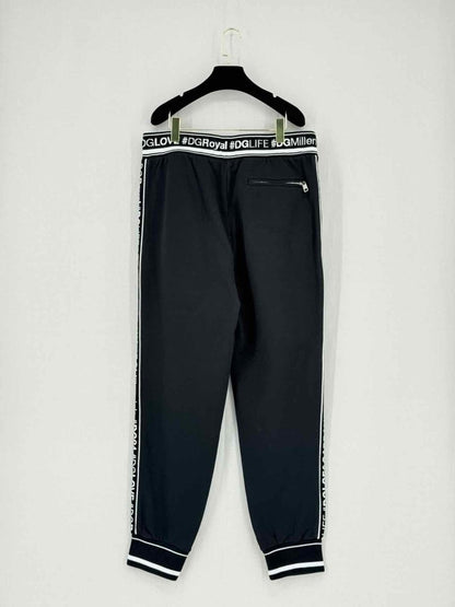 Pre - loved DOLCE & GABBANA Black Side Stripe Size US 14 Pants at Reems Closet