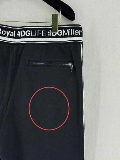 Pre - loved DOLCE & GABBANA Black Side Stripe Size US 14 Pants at Reems Closet