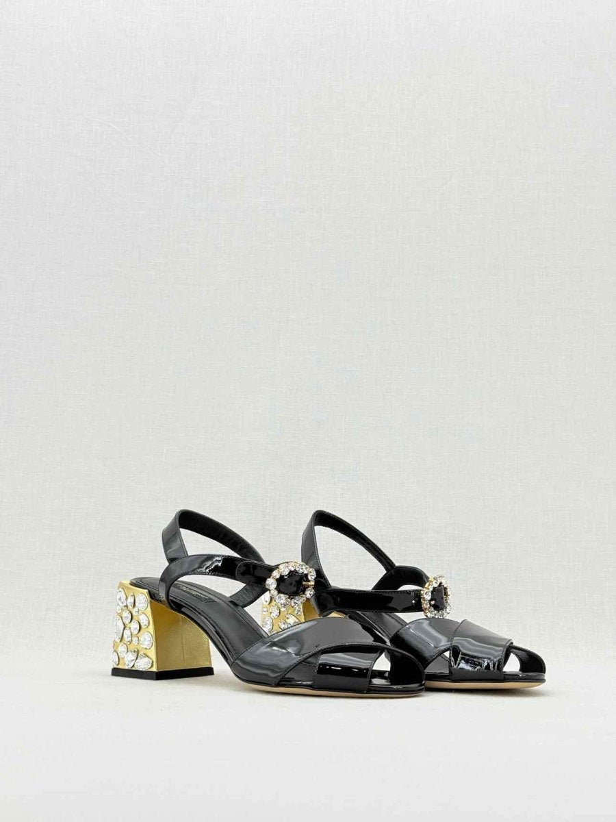 Pre - loved DOLCE & GABBANA Black Size EU 39 Heeled Sandals at Reems Closet
