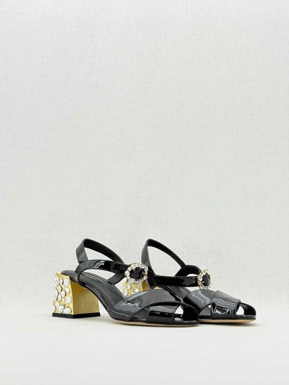 Pre - loved DOLCE & GABBANA Black Size EU 39 Heeled Sandals at Reems Closet