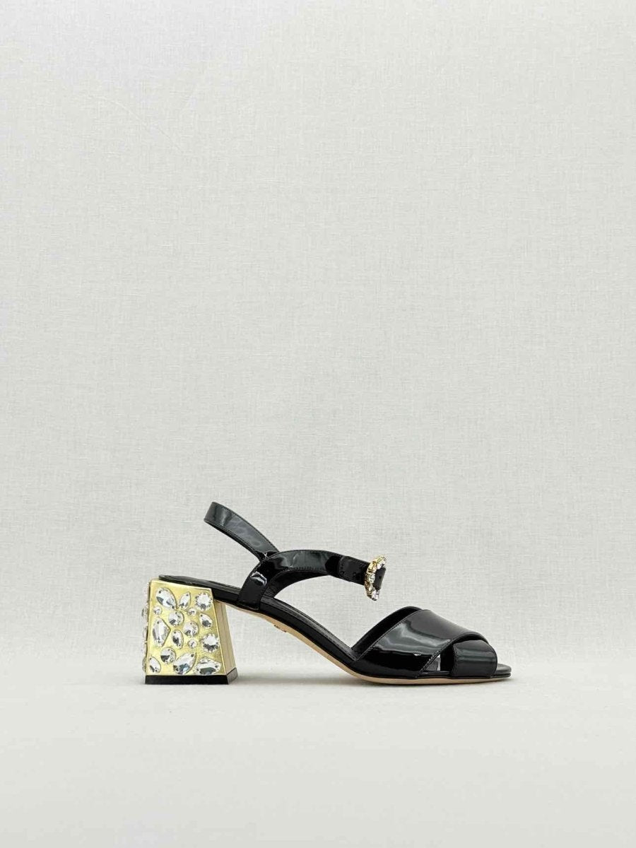 Pre - loved DOLCE & GABBANA Black Size EU 39 Heeled Sandals at Reems Closet