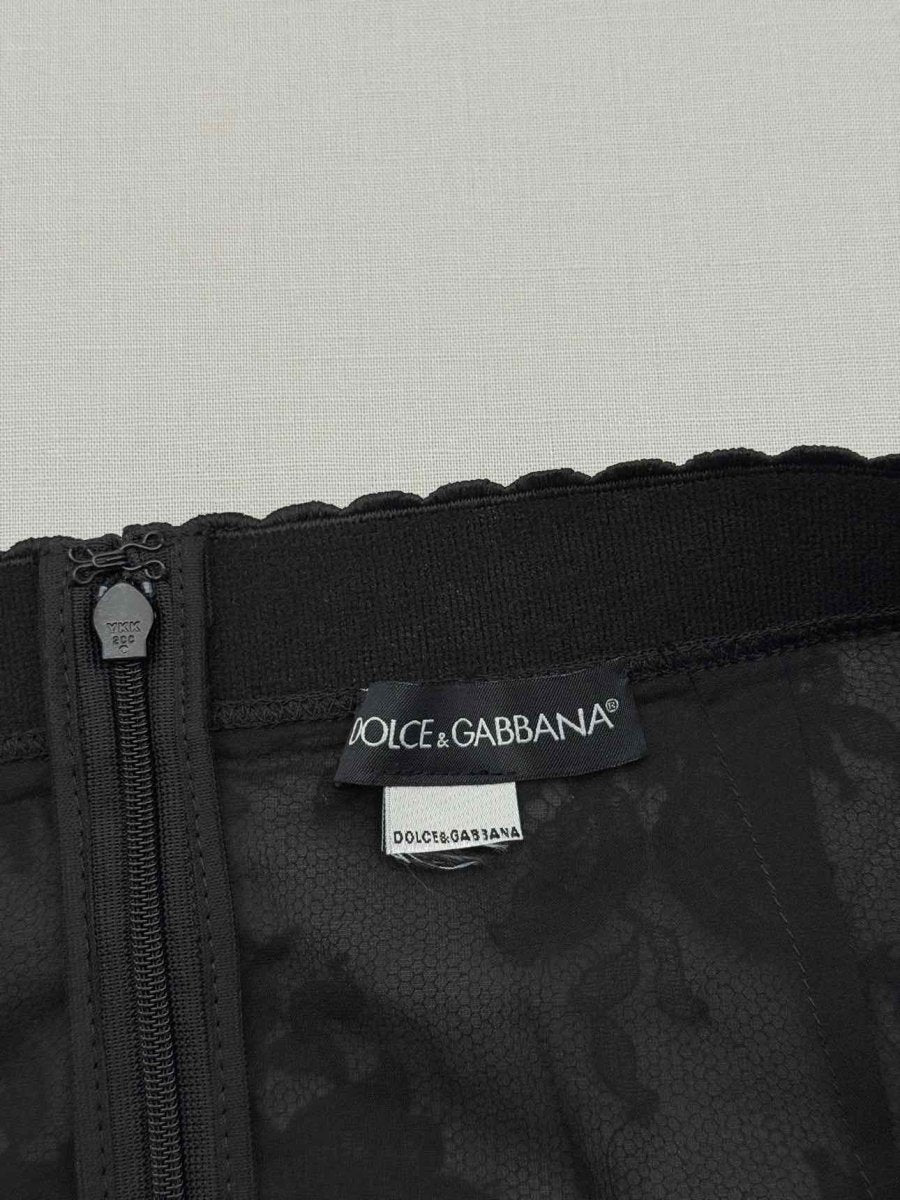 Pre - loved DOLCE & GABBANA Black Size Small Midi Skirt at Reems Closet