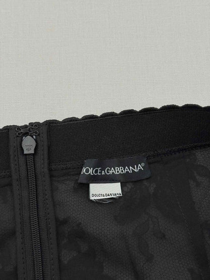 Pre - loved DOLCE & GABBANA Black Size Small Midi Skirt at Reems Closet