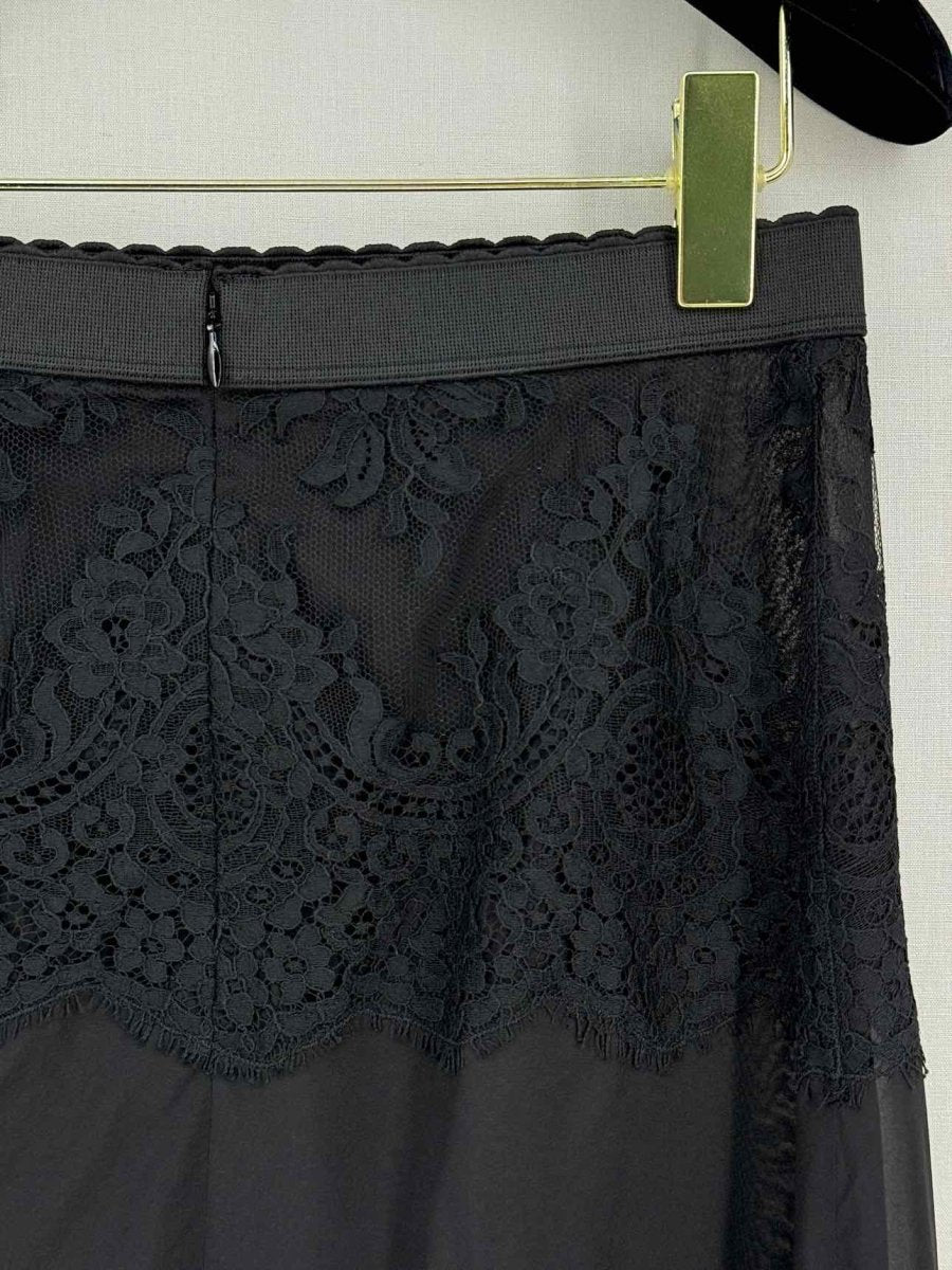 Pre - loved DOLCE & GABBANA Black Size Small Midi Skirt at Reems Closet