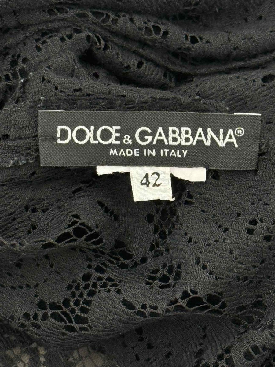 Pre - loved DOLCE & GABBANA Black Size US 6 Top at Reems Closet
