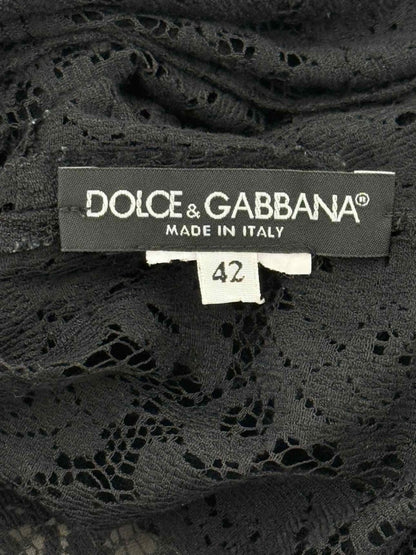 Pre - loved DOLCE & GABBANA Black Size US 6 Top at Reems Closet