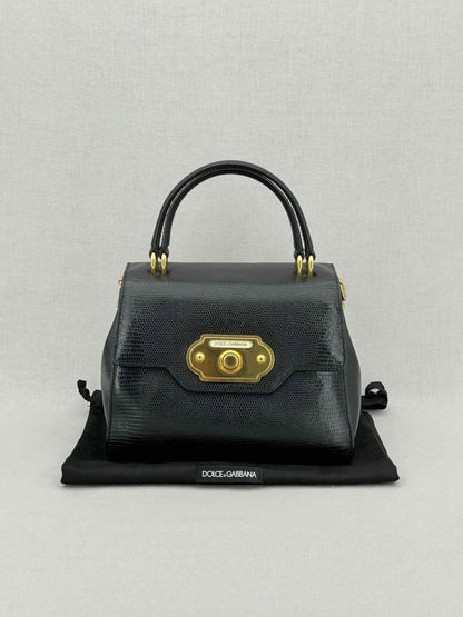 Pre - loved DOLCE & GABBANA Black Top Handle at Reems Closet