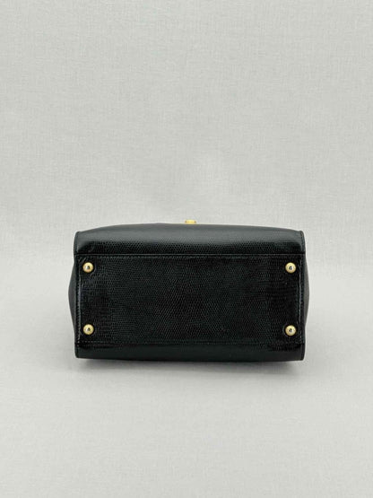 Pre - loved DOLCE & GABBANA Black Top Handle at Reems Closet