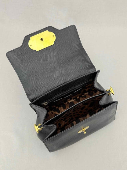 Pre - loved DOLCE & GABBANA Black Top Handle at Reems Closet