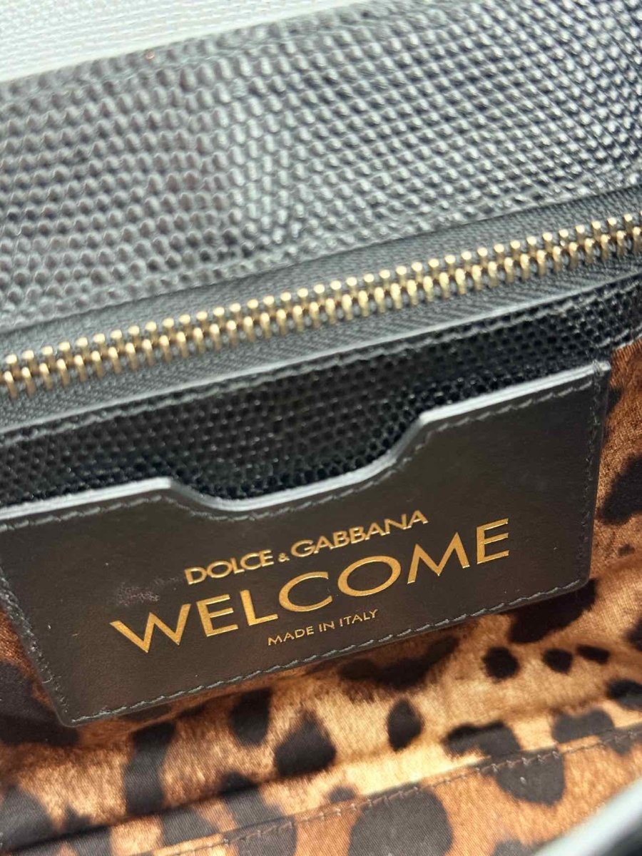 Pre - loved DOLCE & GABBANA Black Top Handle at Reems Closet