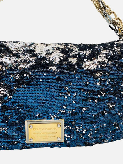 Pre - loved DOLCE & GABBANA Blue Shoulder Bag at Reems Closet