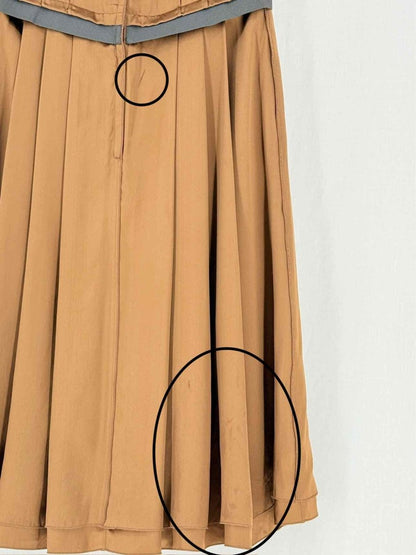 Pre - loved DOLCE & GABBANA Bronze Size US 6 Knee Length Dress at Reems Closet