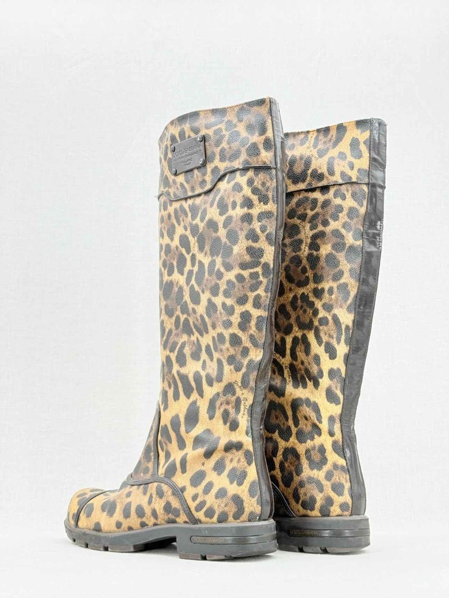 Pre - loved DOLCE & GABBANA Brown Size EU 38.5 Knee High Boots at Reems Closet