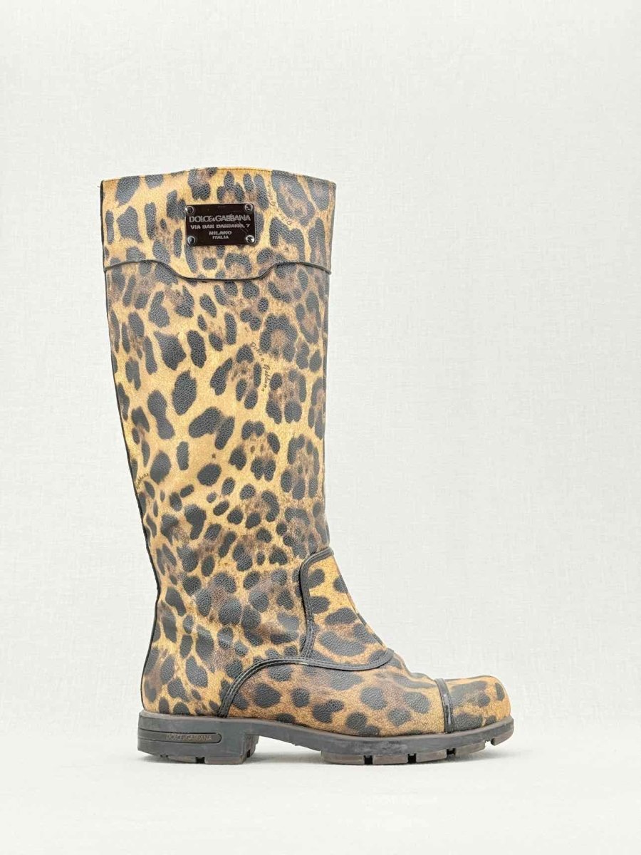 Pre - loved DOLCE & GABBANA Brown Size EU 38.5 Knee High Boots at Reems Closet