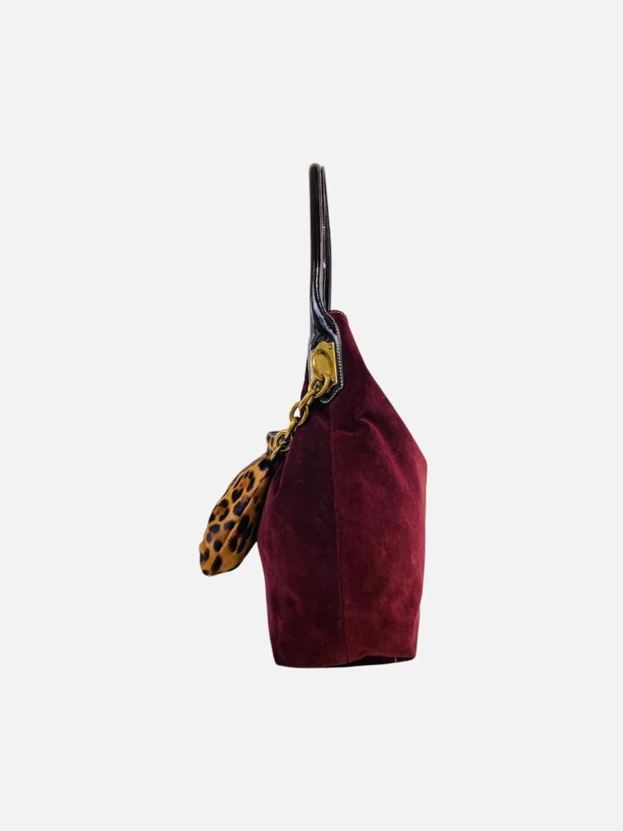 Pre - loved DOLCE & GABBANA Burgundy Multicolor Shoulder Bag at Reems Closet