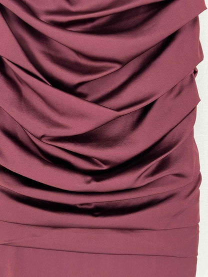 Pre - loved DOLCE & GABBANA Burgundy Size US 2 Knee Length Skirt at Reems Closet