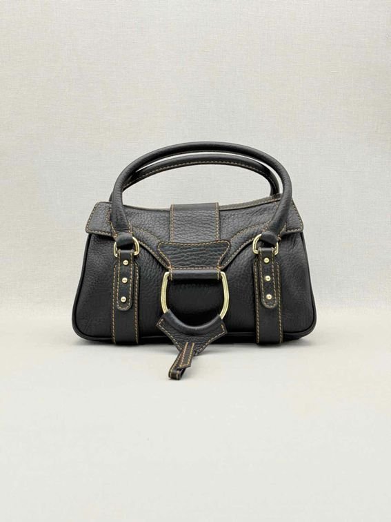 Pre-loved DOLCE & GABBANA D-Ring Black Top Handle at Reems Closet