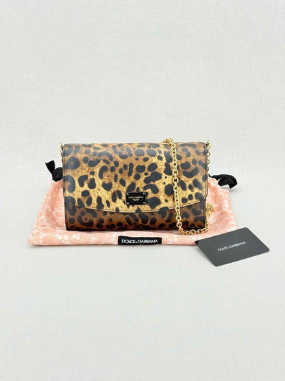 Pre - loved DOLCE & GABBANA Dauphine Brown Shoulder Bag at Reems Closet