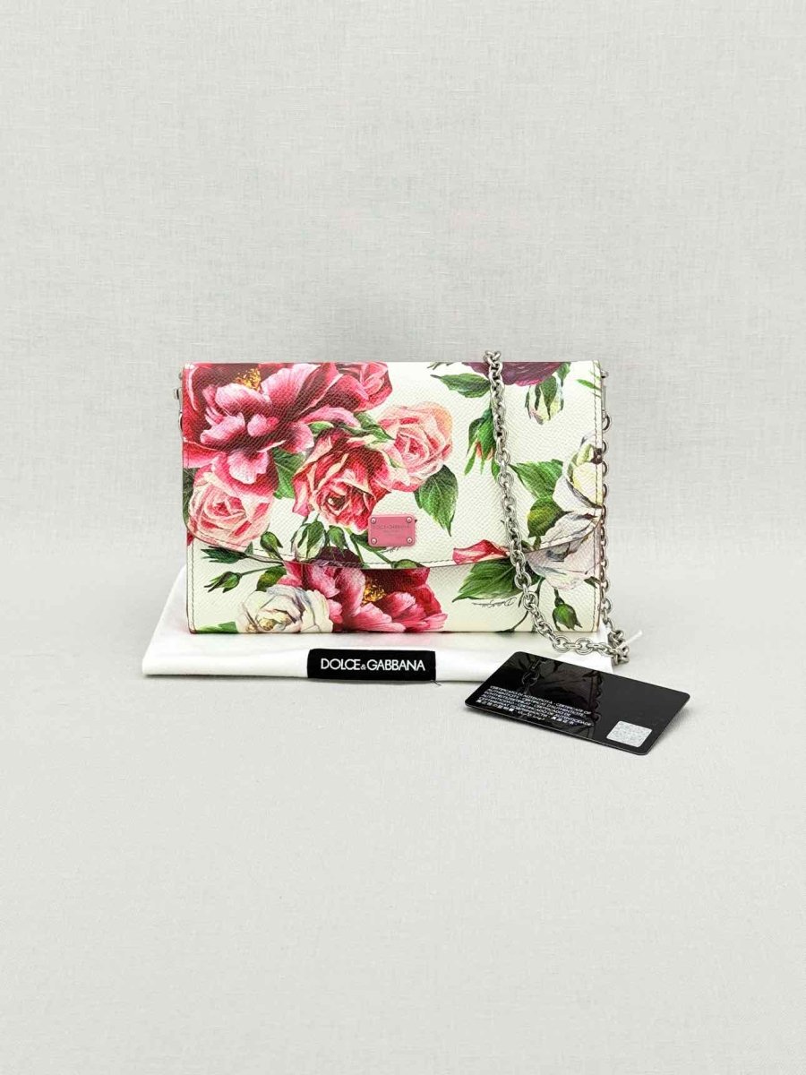 Pre - loved DOLCE & GABBANA Dauphine White Multicolor Shoulder Bag at Reems Closet