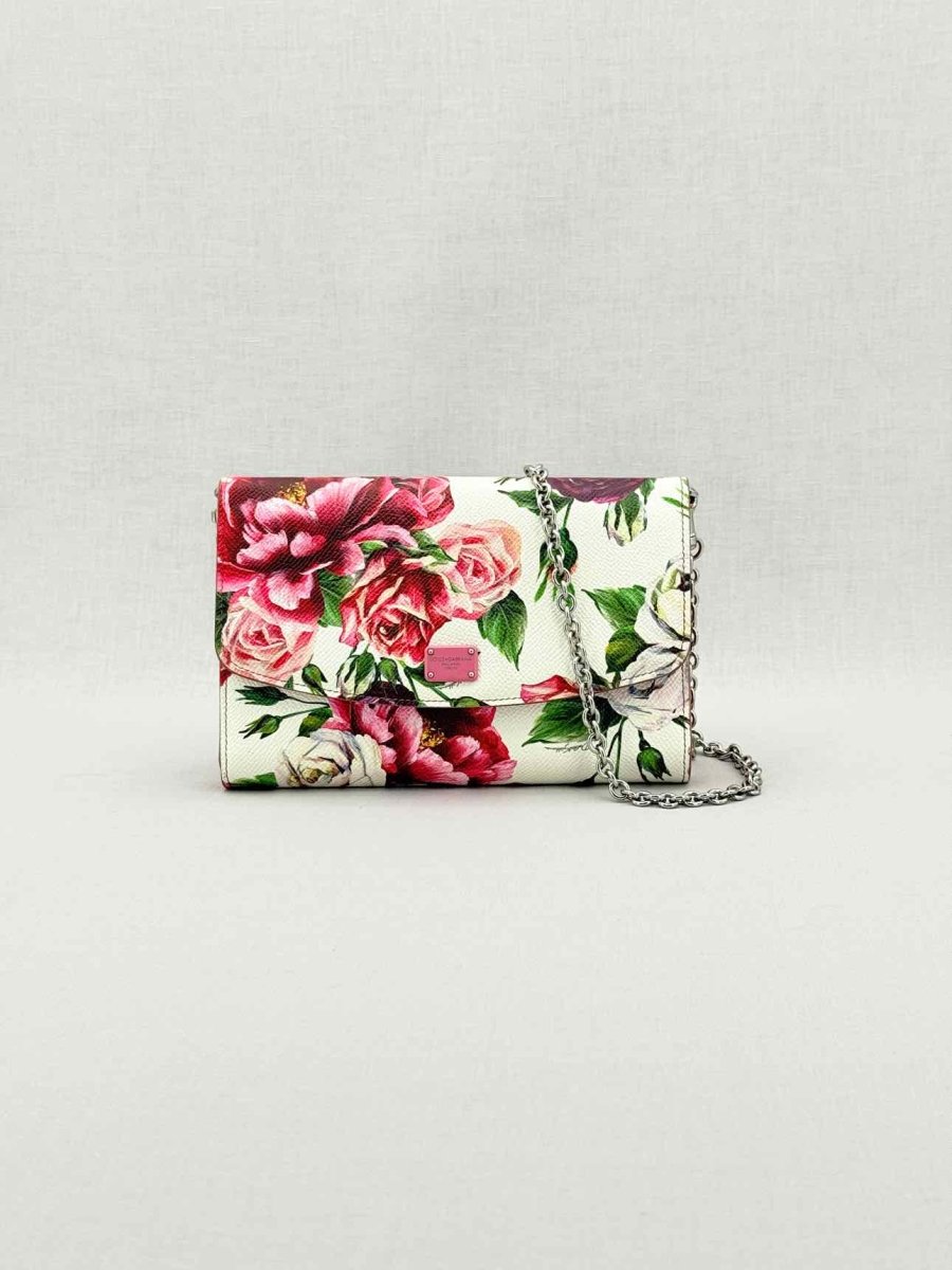 Pre - loved DOLCE & GABBANA Dauphine White Multicolor Shoulder Bag at Reems Closet