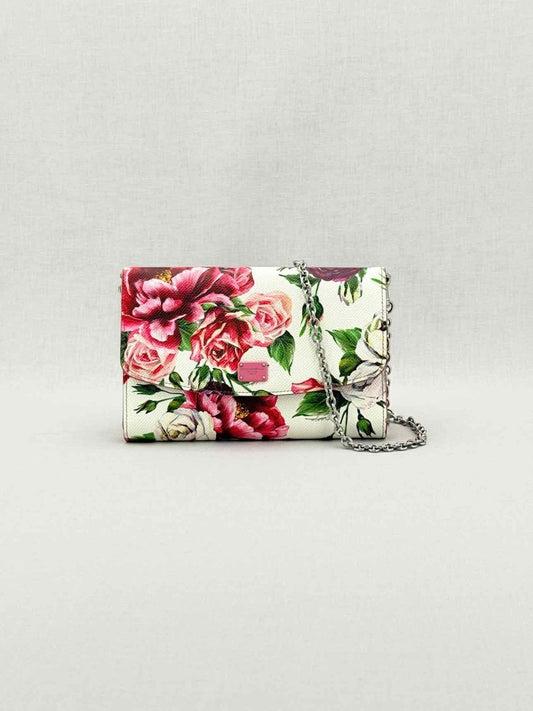 Pre - loved DOLCE & GABBANA Dauphine White Multicolor Shoulder Bag at Reems Closet
