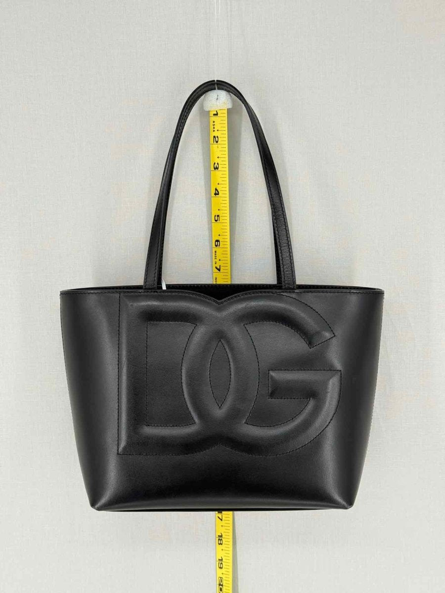 Pre - loved DOLCE & GABBANA DG Logo Black Embossed Tote Bag at Reems Closet